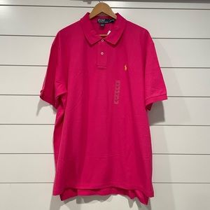 RALPH LAUREN POLO Men’s 2XL Mesh Polo Shirt - Hot Pink
